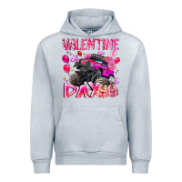 Heather Grey Valentine Day Urban Hoodie - CowhideDigitalArt