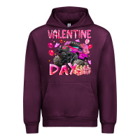 Mauve Wine Valentine Day Urban Hoodie - CowhideDigitalArt