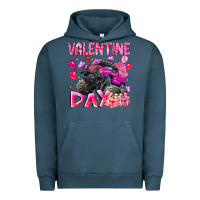 Pigment Midnight Navy Valentine Day Urban Hoodie - CowhideDigitalArt
