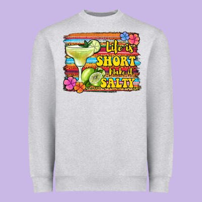 Life Is Short Make It Salty Heavyweight Sweatshirt Designed By Jasminsmagicworld