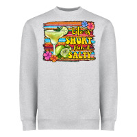 Heather Grey life is short make it salty Heavyweight Sweatshirt - Jasminsmagicworld