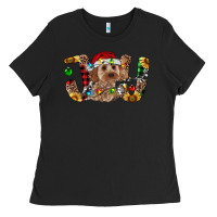 Black Cockapoo Christmas Joy Ladies Tee - RanaPortraitStore