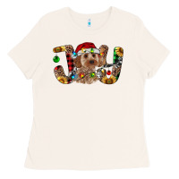 Bone Cockapoo Christmas Joy Ladies Tee - RanaPortraitStore