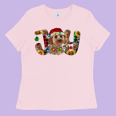 Cockapoo Christmas Joy Ladies Tee Designed By Ranaportraitstore