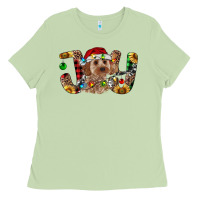 Matcha Cockapoo Christmas Joy Ladies Tee - RanaPortraitStore