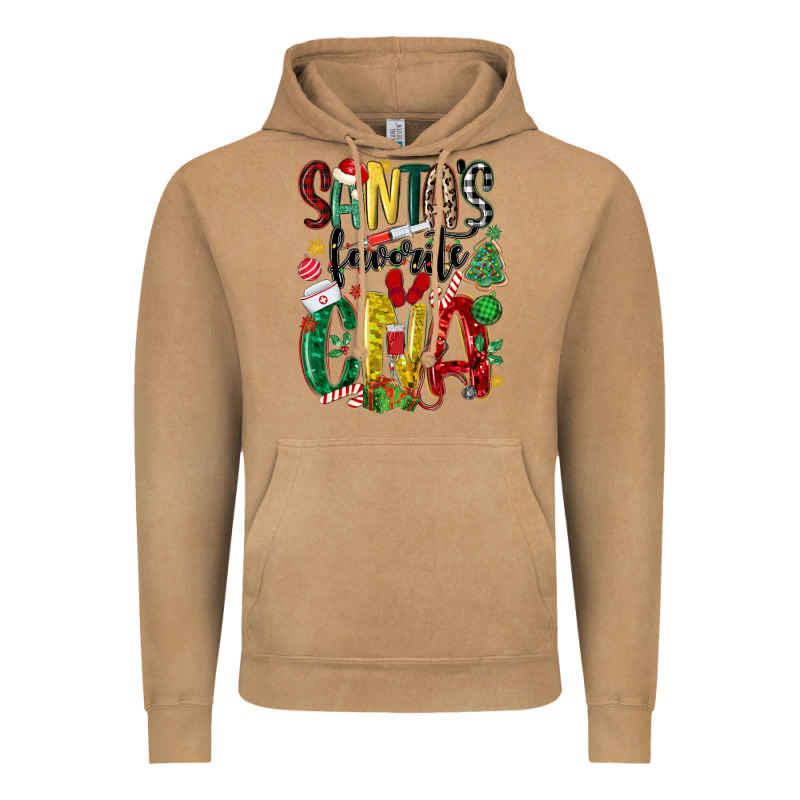 Santas Favorite Cna Nurse Vintage Hoodie by MaliasSmallBusiness | Teevron