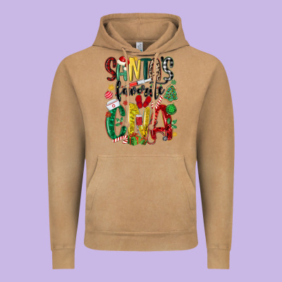 Santas Favorite Cna Nurse Vintage Hoodie Designed By Maliassmallbusiness