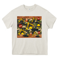 Cream excavator camouflage Heavy Core Tee - Artiststas