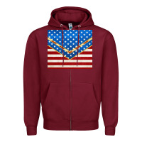 Burgundy glitter american flag Zipper Hoodie - TumblerDesignByShophia