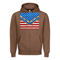 Chestnut glitter american flag Zipper Hoodie - TumblerDesignByShophia