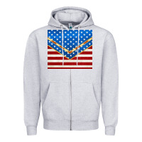 Heather Grey glitter american flag Zipper Hoodie - TumblerDesignByShophia