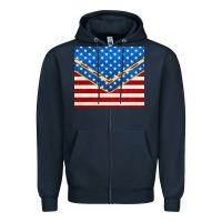 Navy glitter american flag Zipper Hoodie - TumblerDesignByShophia