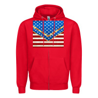 Red glitter american flag Zipper Hoodie - TumblerDesignByShophia