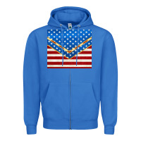 True Royal glitter american flag Zipper Hoodie - TumblerDesignByShophia