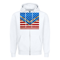 White glitter american flag Zipper Hoodie - TumblerDesignByShophia