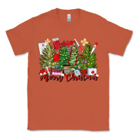 Copper merry christmas nurse trees Classic Tee - MaliasSmallBusiness