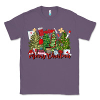 Lavender merry christmas nurse trees Classic Tee - MaliasSmallBusiness