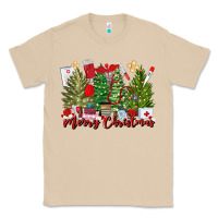 Mushroom merry christmas nurse trees Classic Tee - MaliasSmallBusiness