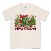 Natural merry christmas nurse trees Classic Tee - MaliasSmallBusiness