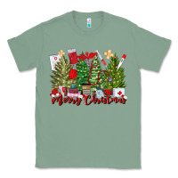 Sage merry christmas nurse trees Classic Tee - MaliasSmallBusiness