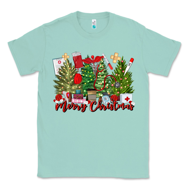 Merry Christmas Nurse Trees Classic Tee by MaliasSmallBusiness | Teevron