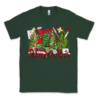 Sports Green merry christmas nurse trees Classic Tee - MaliasSmallBusiness