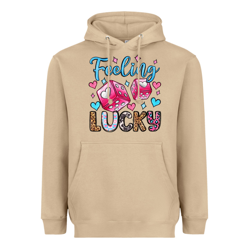 Feeling Lucky Valentine's Day Olivia Heavyweight Hoodie by OliviaCreatesArt | Teevron