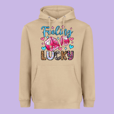 Feeling Lucky Valentine's Day Olivia Heavyweight Hoodie Designed By Oliviacreatesart