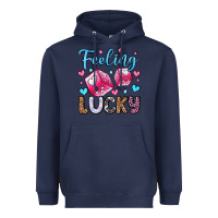 Navy feeling lucky valentine's day olivia Heavyweight Hoodie - OliviaCreatesArt