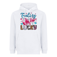 White feeling lucky valentine's day olivia Heavyweight Hoodie - OliviaCreatesArt