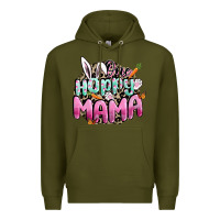 Army Green One hoppy mama Easter Day Premium Hoodie - CowGirlArtShop