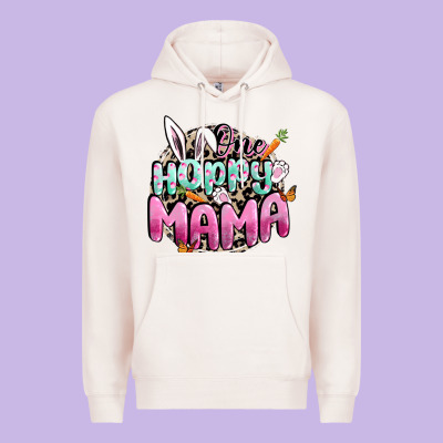 One Hoppy Mama Easter Day Premium Hoodie Designed By Cowgirlartshop
