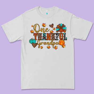 One Thankful Grandpa Premium Tee Designed By Jahusdesignshop