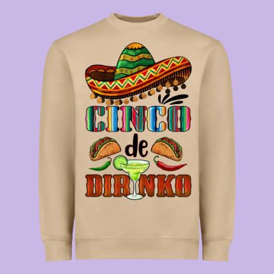 Cinco De Dirinko Sombrero Heavyweight Sweatshirt Designed By Barkaloodesign