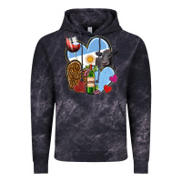 Cloud Black Argentina hearts Vintage Hoodie - NancyCooperArtShop