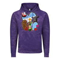 Cloud Purple Argentina hearts Vintage Hoodie - NancyCooperArtShop