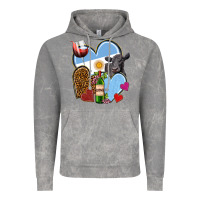 Cloud Rock Argentina hearts Vintage Hoodie - NancyCooperArtShop