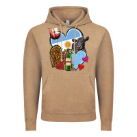 Vintage Coffee Argentina hearts Vintage Hoodie - NancyCooperArtShop
