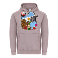 Vintage Zinc Argentina hearts Vintage Hoodie - NancyCooperArtShop