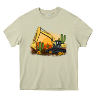 Excavator Cactus Sunflower Sunset Heavy Core Tee | Teevron