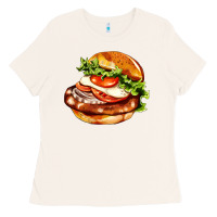 Bone American hamburger Ladies Tee - AdoDesignShop