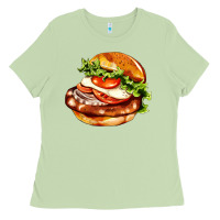 Matcha American hamburger Ladies Tee - AdoDesignShop