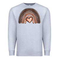 Heather Grey melanin rainbow Premium Sweatshirt - OliviaCreatesArt