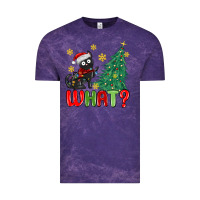 Cloud Purple christmas  cat  what Vintage Tee - MaliasSmallBusiness