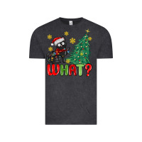 Vintage Black christmas  cat  what Vintage Tee - MaliasSmallBusiness