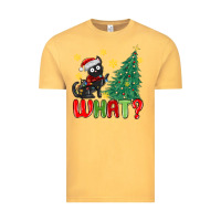 Vintage Mustard christmas  cat  what Vintage Tee - MaliasSmallBusiness