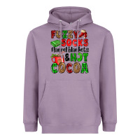Lavender fuzzy socks flannel blankets and hot cocoa Heavyweight Hoodie - OliviaCreatesArt