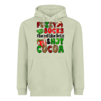 Matcha fuzzy socks flannel blankets and hot cocoa Heavyweight Hoodie - OliviaCreatesArt