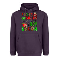 Plum fuzzy socks flannel blankets and hot cocoa Heavyweight Hoodie - OliviaCreatesArt