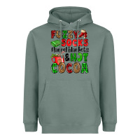 Sage fuzzy socks flannel blankets and hot cocoa Heavyweight Hoodie - OliviaCreatesArt